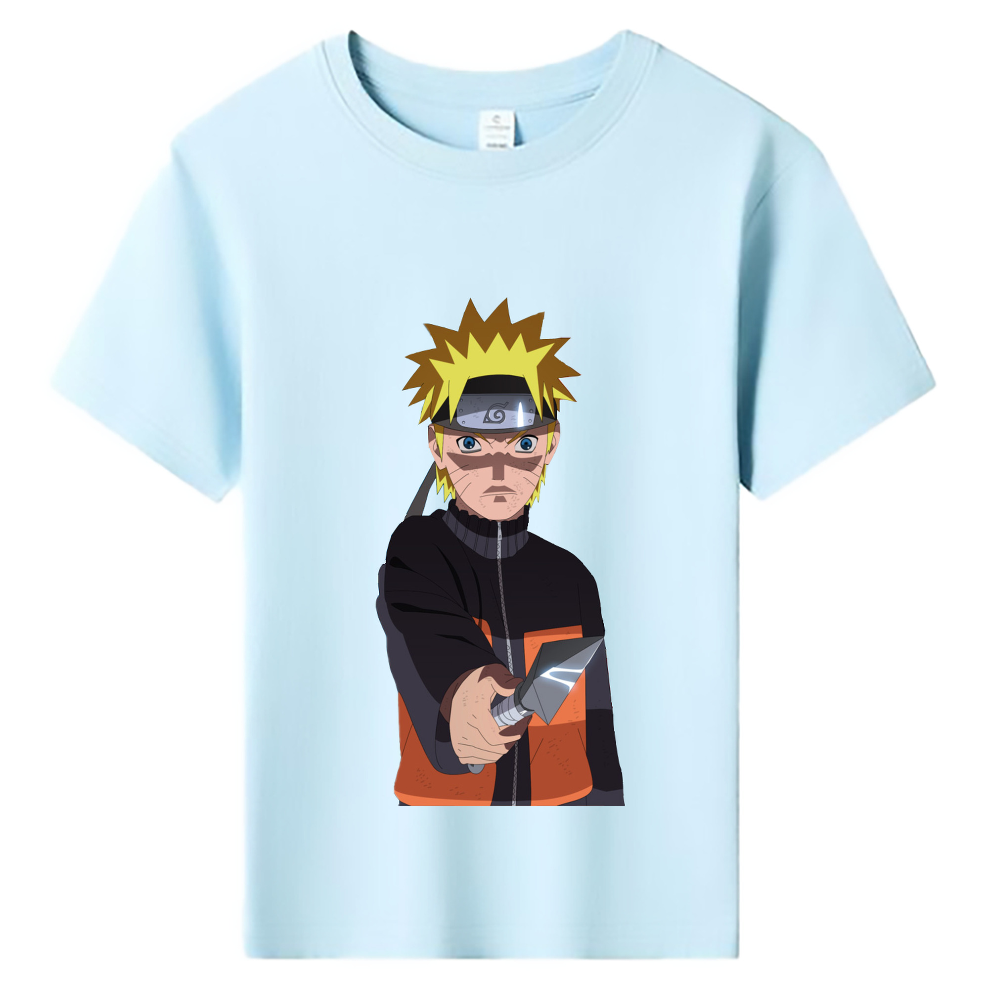 （画像用） NARUTO -ナルト- うずまき ナルト Uzumaki Naruto 綿100％キッズTシャツ（フロントプリント）